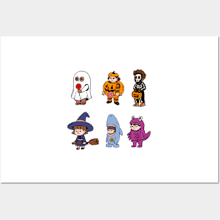 Cute Halloween Kids Posters and Art